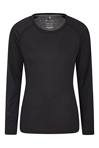 Mountain Warehouse Top IsoCool Dynamic para mujer - Camiseta cómoda para mujer, camiseta ligera, secado rápido, camiseta transpirable - Para viajar, correr Negro 46