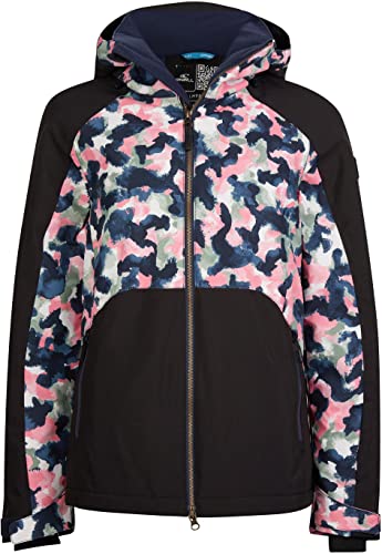 O'NEILL Adelite Jacket Chaqueta de esquí y snowboard, Azul con rosa o morado, extra-large para Mujer