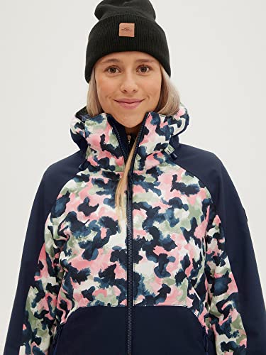 O'NEILL Adelite Jacket Chaqueta de esquí y snowboard, Azul con rosa o morado, extra-large para Mujer