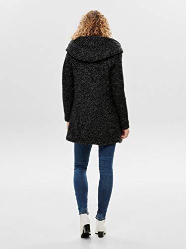 ONLY Onlsedona Boucle Wool Coat Otw Noos Abrigo, Negro (Black Detail:Melange), L para Mujer