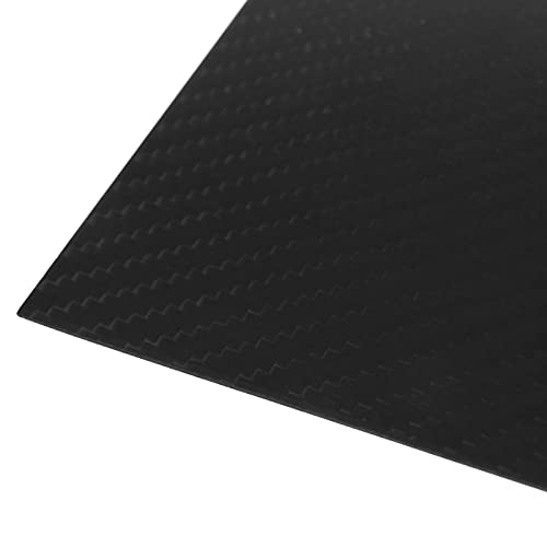 OTOTEC - Placa de fibra de carbono 3K, grosor de 0,5 a 2 mm, carbono, negro, 1 mm