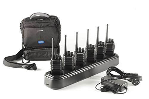 Pack de 6 walkie-talkies DYNASCAN L-88 PMR-446 de uso libre con cargador múltiple y maleta de transporte