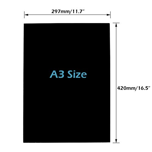 Paquete de 16 tableros de espuma AHUNTTER de 5 mm, color negro, con núcleo de espuma de poliestireno, para manualidades (297 x 420 mm)