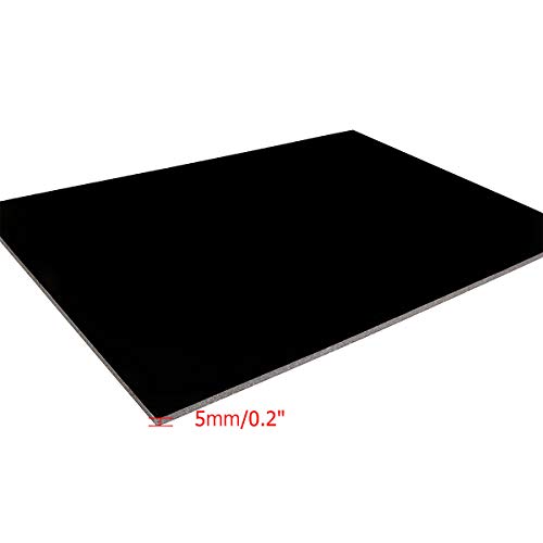 Paquete de 16 tableros de espuma AHUNTTER de 5 mm, color negro, con núcleo de espuma de poliestireno, para manualidades (297 x 420 mm)