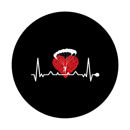 Parapente latido corazón parapente EKG pulso corazón PopSockets PopGrip Intercambiable