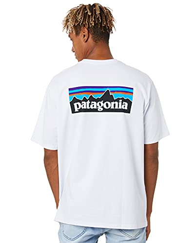 Patagonia M's P-6 Logo Responsibili-tee Camiseta, White, M para Hombre
