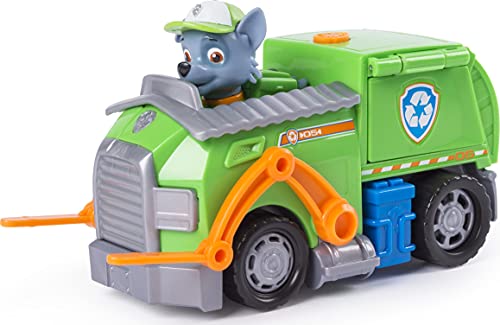 PAW Patrol — Camión de Reciclaje transformadora Rocky con Herramientas emergentes y Carretilla elevadora móvil, para Edades de 3 años y más