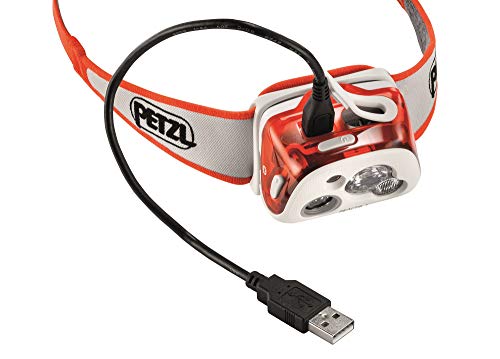 Petzl E95 HMI – Linterna frontal con tecnología de Lighting reactiva, luz blanca, color naranja, 300 lúmenes, tamaño talla única