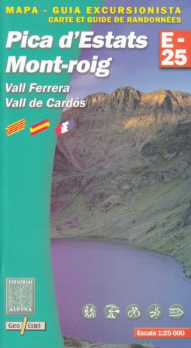 Pica d'Estats, Mont-roig, Vall Ferrera y Vall de Cardós (España, Pirineos) 1:25.000 mapa topográfico senderismo ALPINA