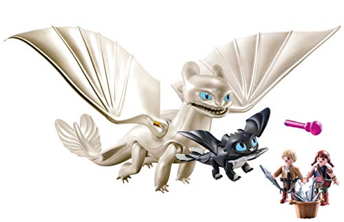PLAYMOBIL Dreamworks Dragons Furia Diurna y Bebé Dragón con Niños, A partir de 4 años (70038)