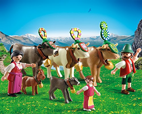 Playmobil Vida en la Montaña - Pastores alpinos con Animales, Juguete Educativo, Multicolor, 25 x 5 x 20 cm, (5425)
