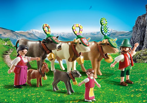 Playmobil Vida en la Montaña - Pastores alpinos con Animales, Juguete Educativo, Multicolor, 25 x 5 x 20 cm, (5425)