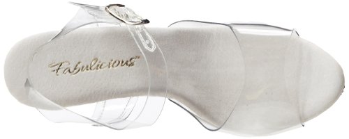 Pleaser LIP-108 - Zapatos de tacón para mujer, color transparente, talla 7 UK