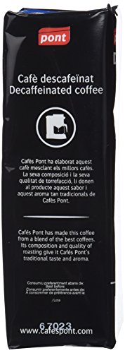 Pont Café Molido Descafeinado - Paquete de 4 x 250 gr - Total: 1000 gr
