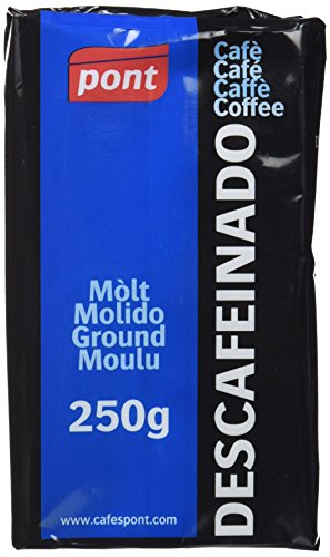 Pont Café Molido Descafeinado - Paquete de 4 x 250 gr - Total: 1000 gr