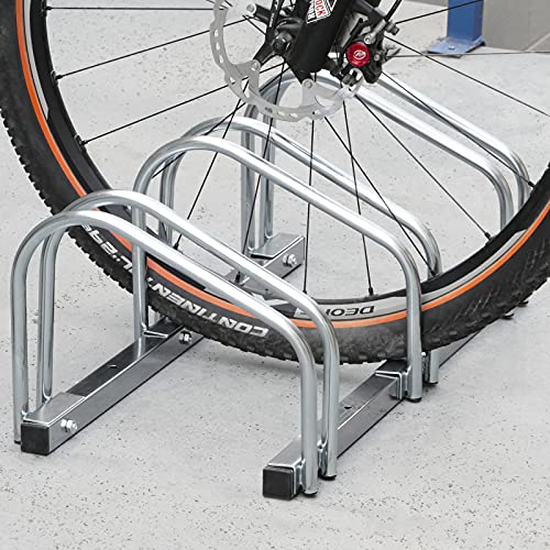 PrimeMatik - Soporte para aparcar Bicicletas en Suelo o Pared Aparcamiento para 3 bicis