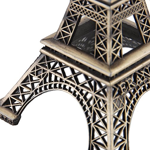 PROW® 15cm París Torre Eiffel Artesanía de Hierro Arquitectura Modelo Escritorio Decoración para el hogar Arte Regalo, Bronce