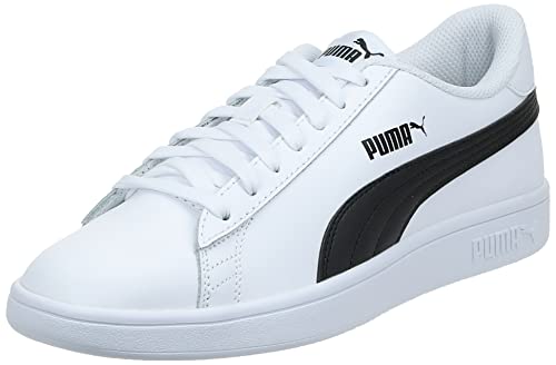 PUMA Smash v2 L, Zapatillas Bajas, para Unisex adulto, Blanco (Puma White-Puma Black), 45 EU