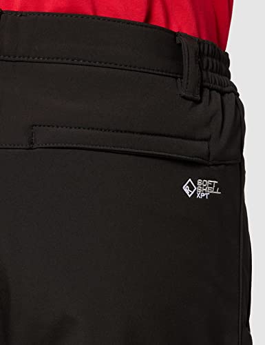 Regatta Great Outdoors - Pantalones tejido Softshell resistentes al viento modelo Tech Geo II de pierna regular para hombre (44/111.5cm) (Negro)