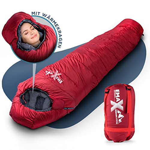 Saco de dormir tipo momia para exteriores, 230 cm, para invierno, -10 °C, compacto, para camping, senderismo y montañismo, ultraligero, tamaño pequeño