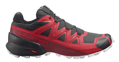 Salomon Men's Speedcross 5 Trail Running Shoe, Goji Berry/White/Black, 11.5