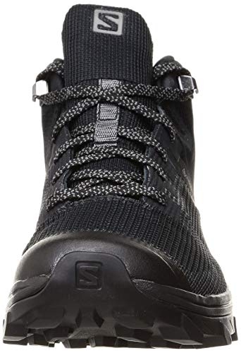 Salomon Outline Prism Mid Gore-Tex (impermeable) Mujer Zapatos de trekking, Negro (Black/Quiet Shade/Quarry), 41 ⅓ EU