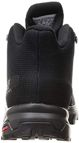 Salomon Outline Prism Mid Gore-Tex (impermeable) Mujer Zapatos de trekking, Negro (Black/Quiet Shade/Quarry), 41 ⅓ EU
