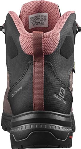 Salomon Outward Gore-Tex (impermeable) Mujer Zapatos de trekking, Marrón (Peppercorn/Black/Brick Dust), 36 EU
