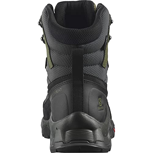 Salomon Quest Element Gore-Tex (impermeable) Hombre Zapatos de trekking, Negro (Black/Deep Lichen Green/Olive Night), 44 EU