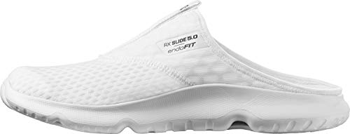 Salomon Reelax Slide 5.0 Hombre Zapatos de recuperación, Blanco (White/White/White), 49 ⅓ EU