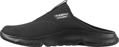 Salomon Reelax Slide 5.0 Hombre Zapatos de recuperación, Negro (Black/Black/Black), 44 ⅔ EU