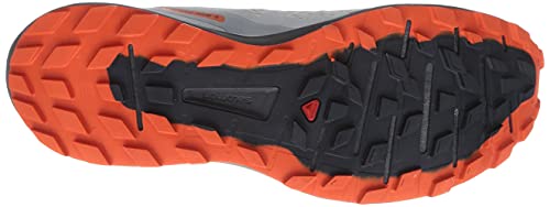 SALOMON Shoes Sense Ride 4, Zapatillas de Trail Running Hombre, Pearl Blue/Ebony/Red Orange, 44 2/3 EU