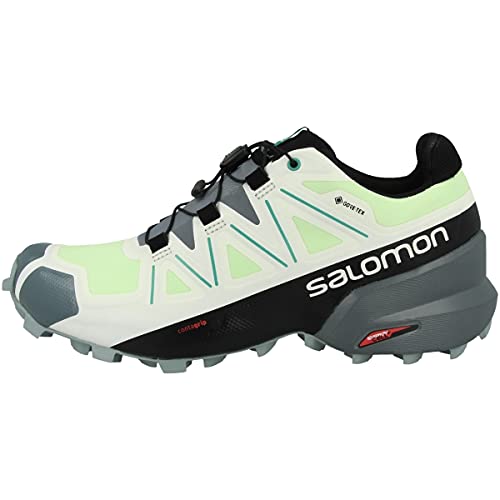 SALOMON Shoes Speedcross 5, Zapatillas de Senderismo Mujer, Patina Green/Stormy Weather/Peacock, 38 EU
