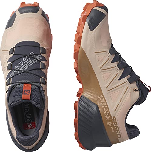 SALOMON Shoes Speedcross 5, Zapatillas de Senderismo Mujer, Sirocco/Mocha Mousse/Mecca Orange, 40 EU