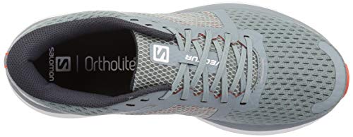SALOMON Shoes VECTUR, Zapatillas de Running Hombre, Multicolor (Lead/White/Cherry Tomato), 45 1/3 EU