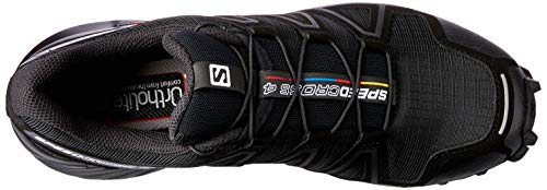 Salomon Speedcross 4, Zapatos de Trail Running Mujer, Black/Black/Black Metallic, 38 2/3 EU
