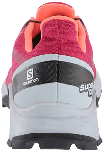 Salomon Supercross W, Zapatillas de Running Mujer, Multicolor Cerise Pearl Blue Fiery Coral, 45 1/3 EU