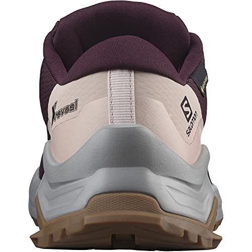 Salomon X Reveal Gore-Tex (impermeable) Mujer Zapatos de trekking, Violeta (Wine Tasting/Alloy/Peachy Keen), 36 EU