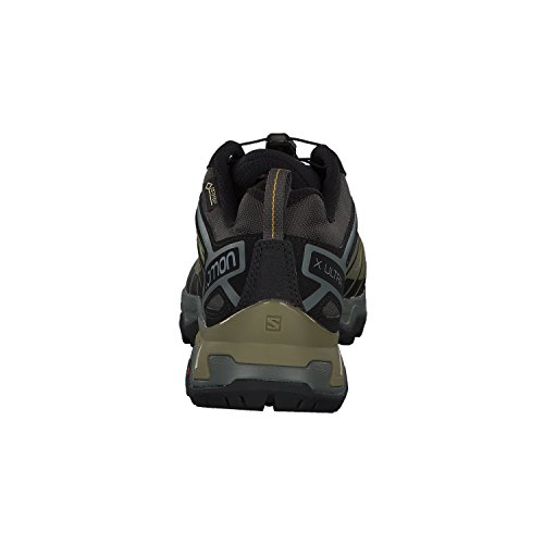 Salomon X Ultra 3 Gore-Tex (impermeable) Hombre Zapatos de trekking, Gris (Castor Gray/Beluga/Green Sulphur), 41 ⅓ EU