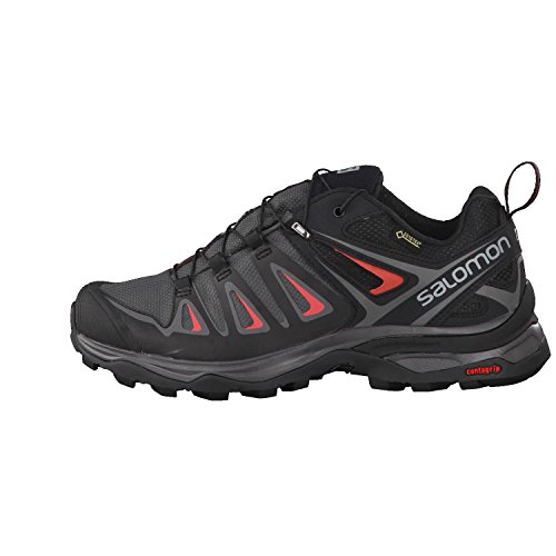 Salomon X Ultra 3 Gore-Tex (impermeable) Mujer Zapatos de trekking, Gris (Magnet/Black/Mineral Red), 39 ⅓ EU