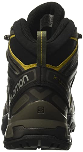 Salomon X Ultra 3 Wide Mid Gore-Tex (impermeable) Hombre Zapatos de trekking, Gris (Castor Gray/Black/Green Sulphur), 44 EU