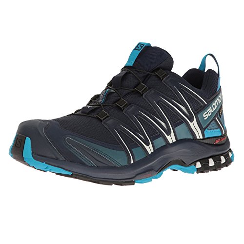 Salomon XA PRO 3D GORE-TEX Zapatillas de Trail Running para Hombre, Impermeables, Ofrecen Estabilidad, Agarre y Protección, Tonos de Azul, 49 1/3