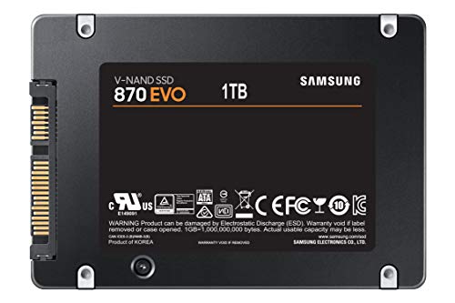 Samsung 870 EVO 1TB SATA 2.5" unidad de estado sólido (SSD) (MZ-77E1T0)