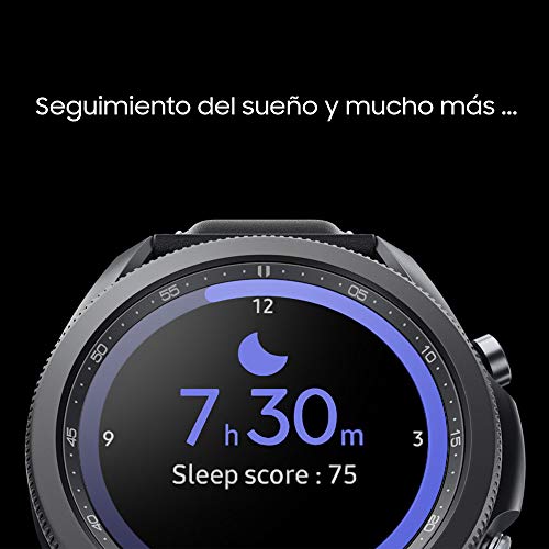 SAMSUNG SM-R840NZKAEUB Galaxy Watch3 - Reloj inteligente de 45 mm, Bluetooth, Acero, Color Negro, [Versión española]