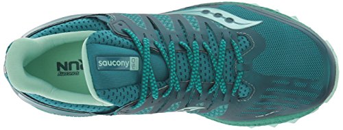 Saucony Xodus ISO 3, Zapatillas de Running Mujer, Verde Green Aqua 035, 37 EU