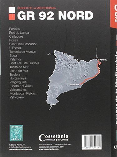 Sender de la Mediterrània GR92 NORD. De Portbou a Vallvidrera. Català.: De Portbou (Alt Empordà) a Vallvidrera (Barcelona): 4 (Senders de Catalunya)