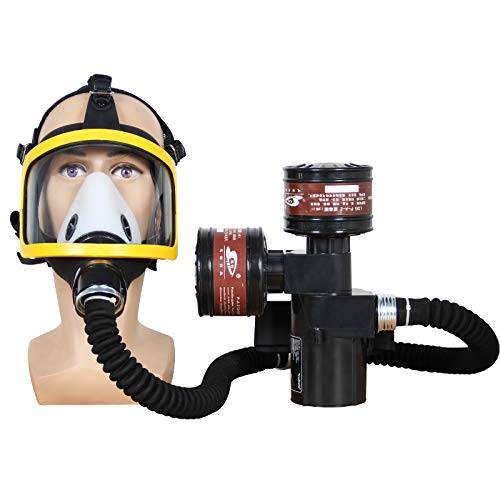 Sistema de respirador de máscara de gas de cara completa suministrada por aire de flujo constante eléctrico, aprobado por la FDA