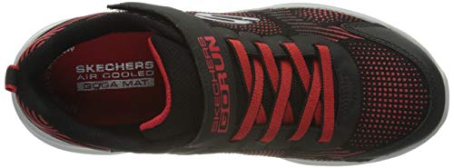 Skechers Go Run Fast-Sprint Jam, Zapatillas, Negro (BKRD Black Textile/Synthetic/Red Trim), 28 EU