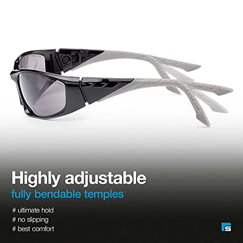 SOLID. gafas proteccion trabajo sol con ajuste perfecto y protección lateral integrada | gafas de seguridad de sol con lentes, resistentes a los arañazos, antivaho y con protección UV