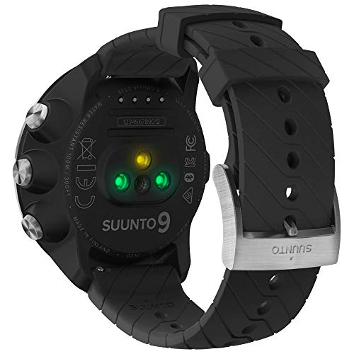 Suunto 9 Reloj Deportivo GPS con batería de Larga duración y medición del Ritmo cardiaco en la muñeca, Unisex-Adulto, Negro/Acero, Talla Única
